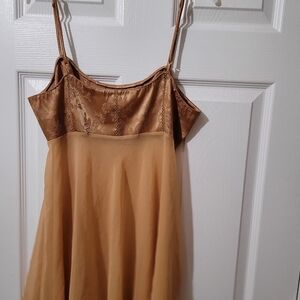 Vintage Victoria's Secret Gold Baby Doll nightie